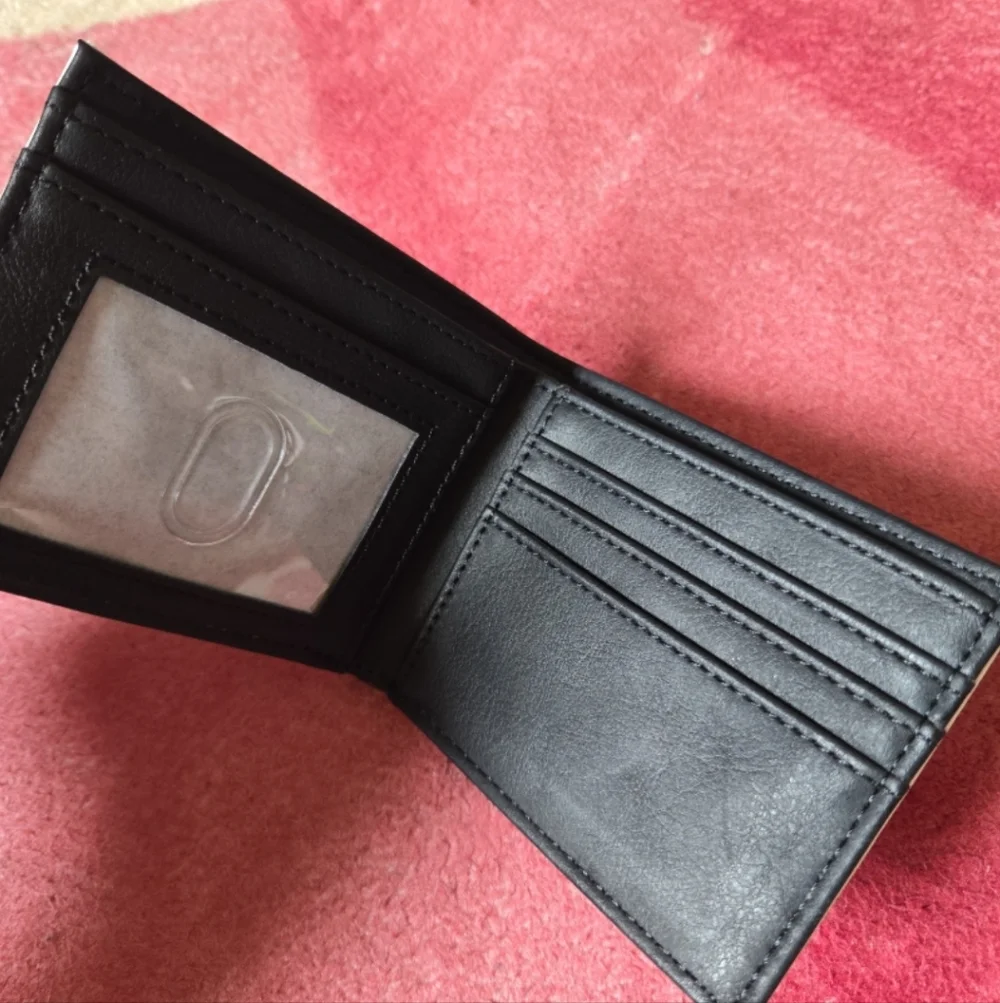 New dark humor kitty cat anime manga leather wallet